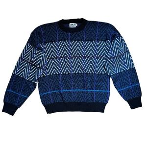 Vintage Lavane New York Blue and Purple Sweater Sz L